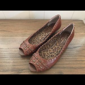 Jessica Simpson peep toe wedge.